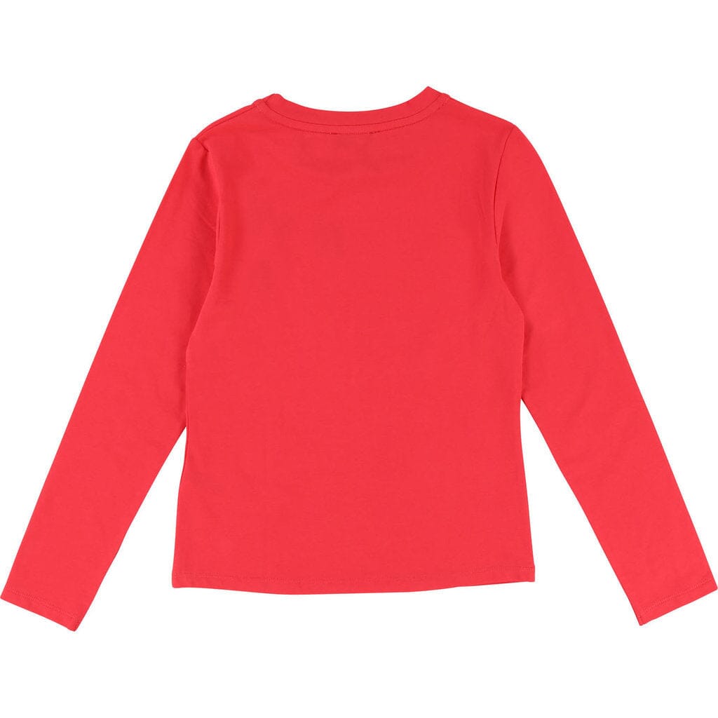 DKNY KIDS Langarmshirt pink mit Logo Langarmshirt DKNY