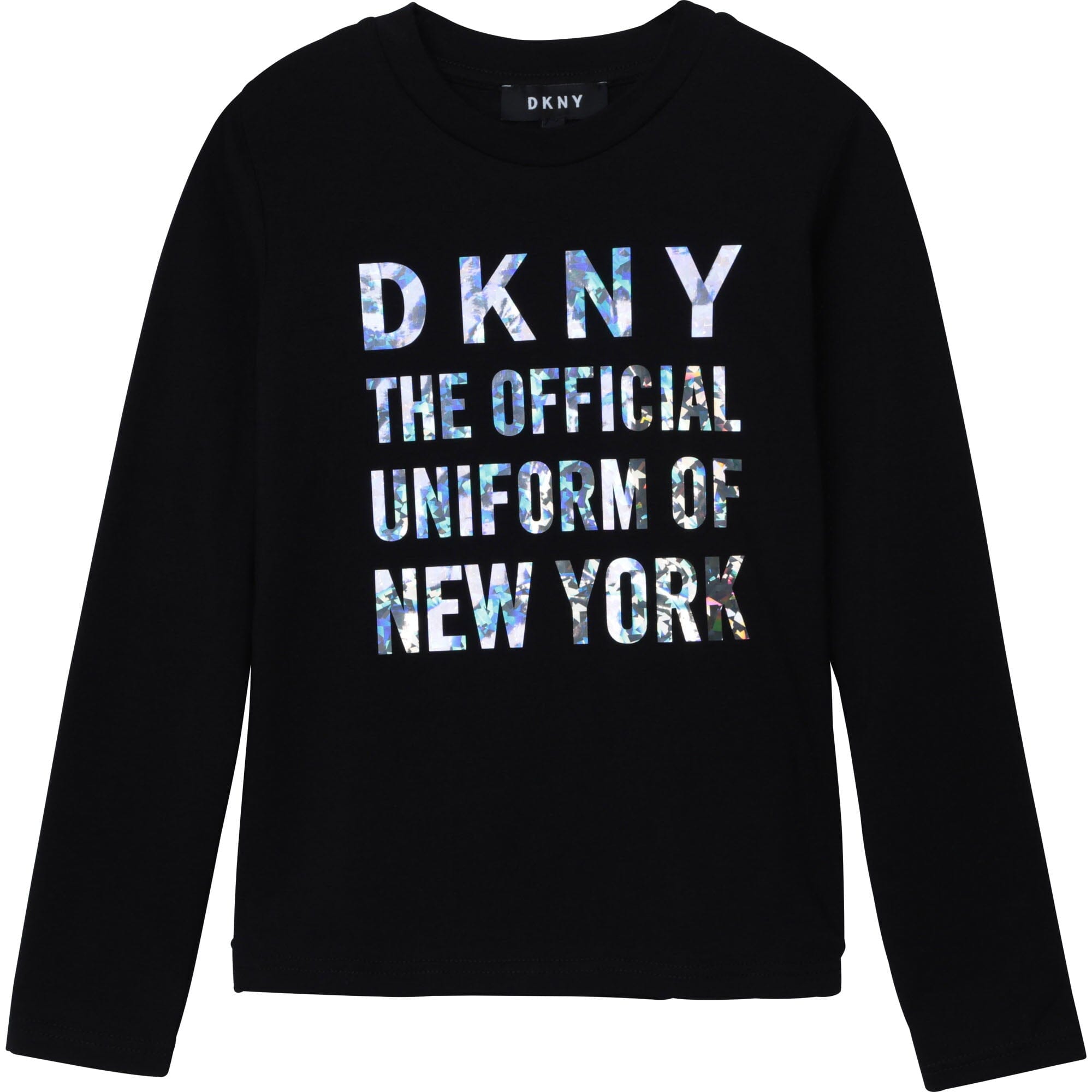 DKNY KIDS Langarmshirt schwarz mit diamond effect Langarmshirt DKNY