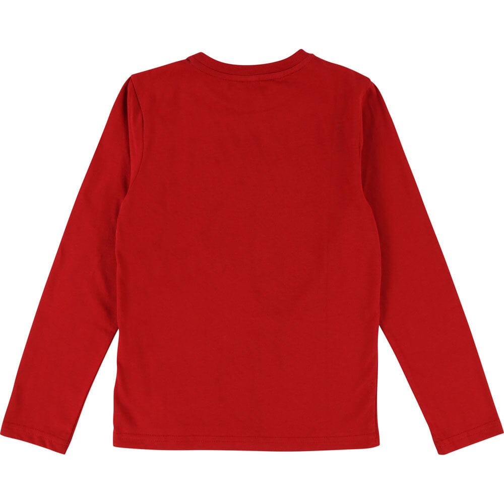 DKNY KIDS Langarmshirt rot mit Print Langarmshirt DKNY