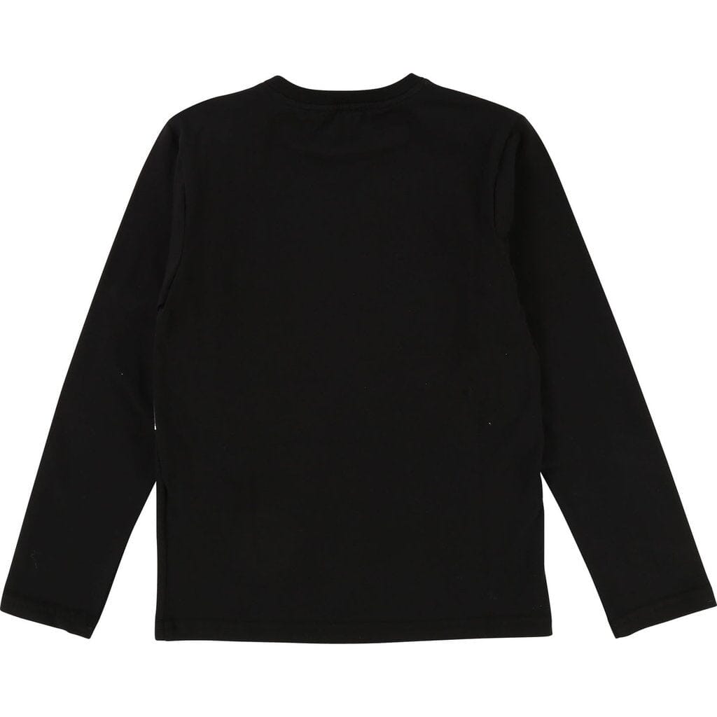 DKNY KIDS Langarmshirt schwarz mit Print Langarmshirt DKNY