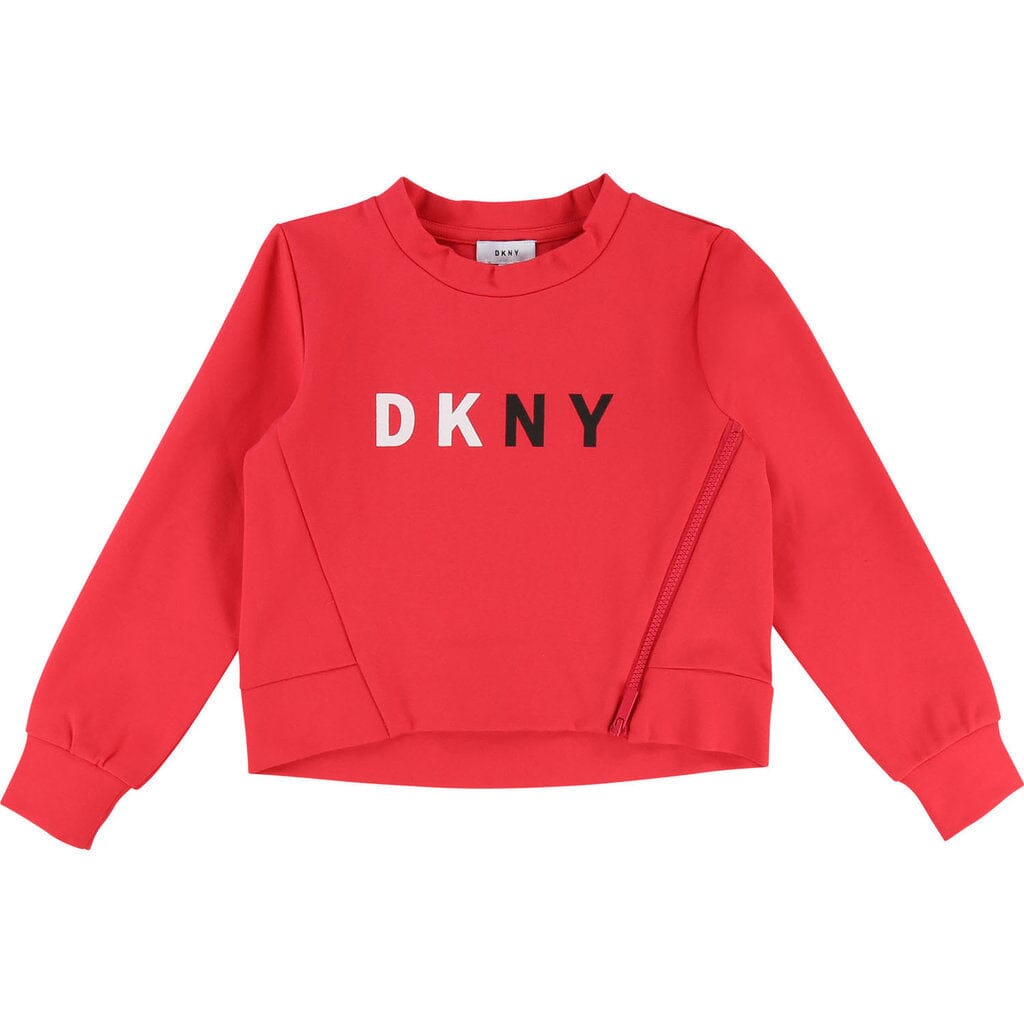 DKNY KIDS Milano Sweatshirt pink mit Logo Sweatshirt DKNY