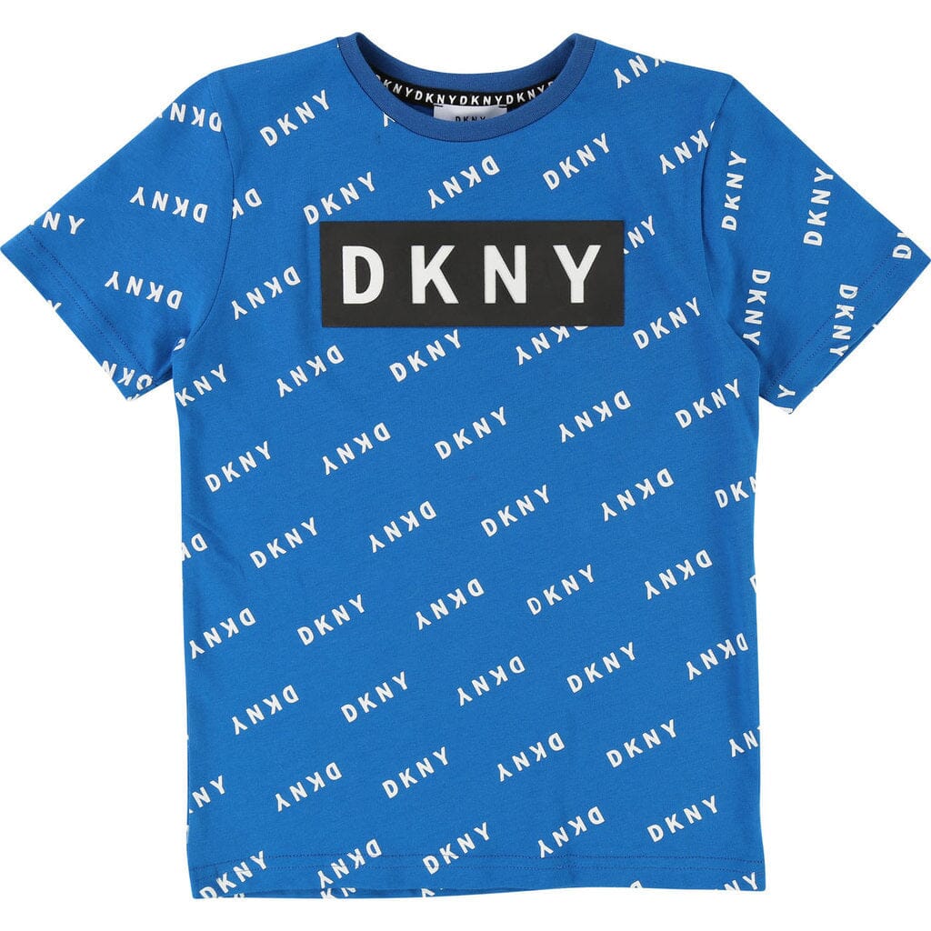 DKNY KIDS T-Shirt blau allover Logoprint T-Shirt DKNY