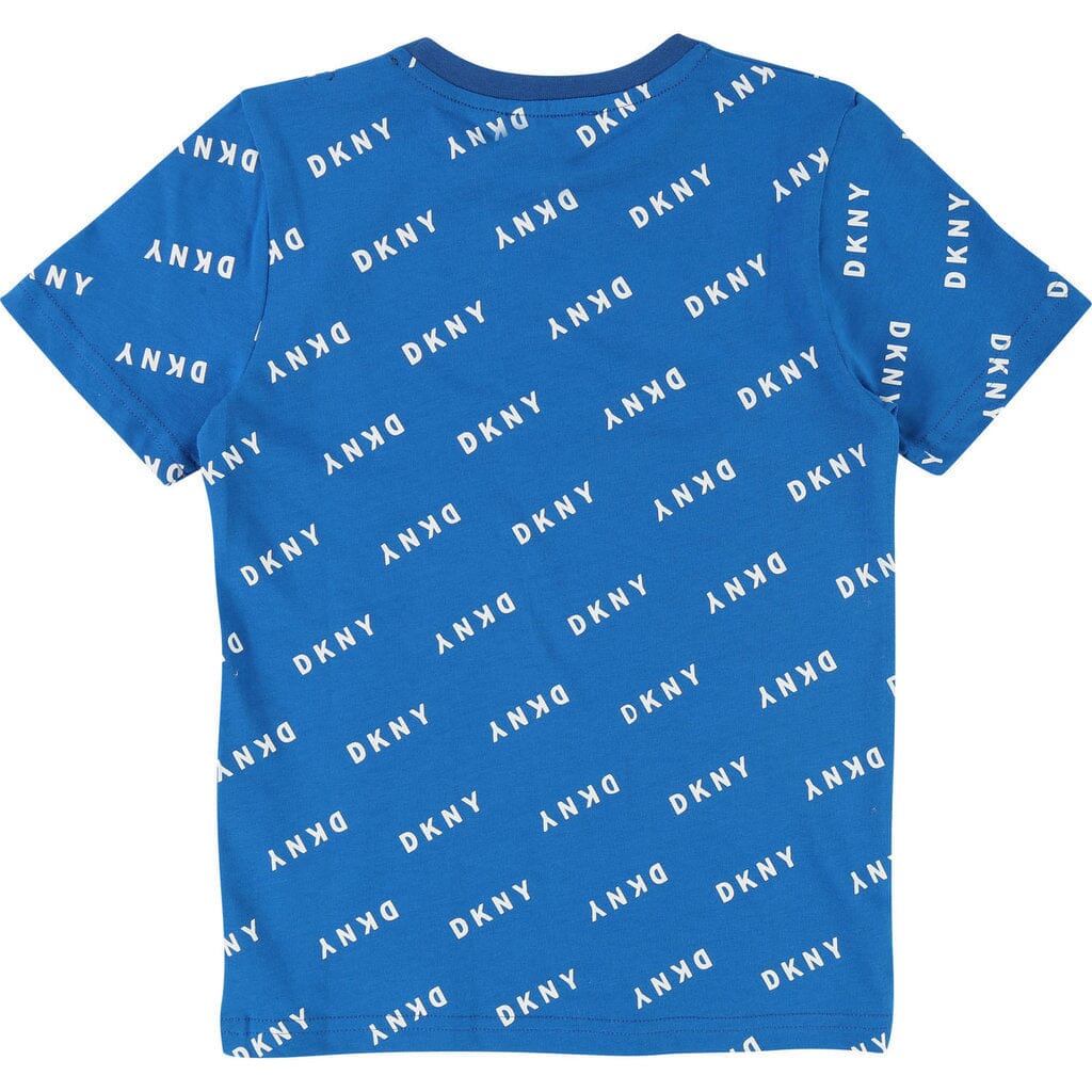 DKNY KIDS T-Shirt blau allover Logoprint T-Shirt DKNY