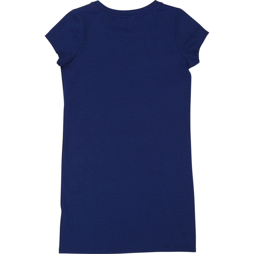 DKNY KIDS Shirt Kleid blau mit Logo Kleid DKNY