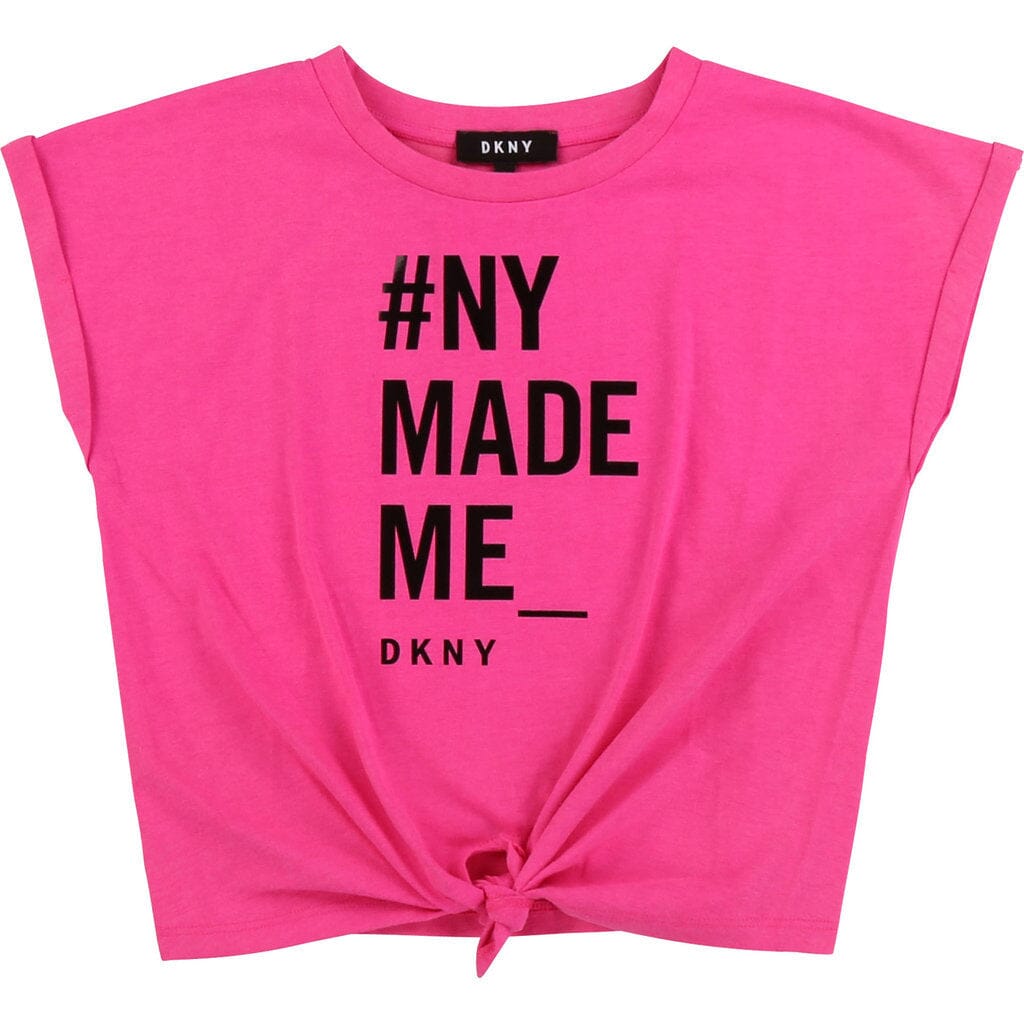 DKNY KIDS T-Shirt pink mit Print T-Shirt DKNY