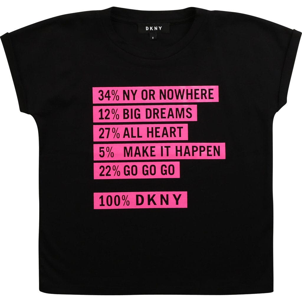 DKNY KIDS T-Shirt schwarz mit Text T-Shirt DKNY