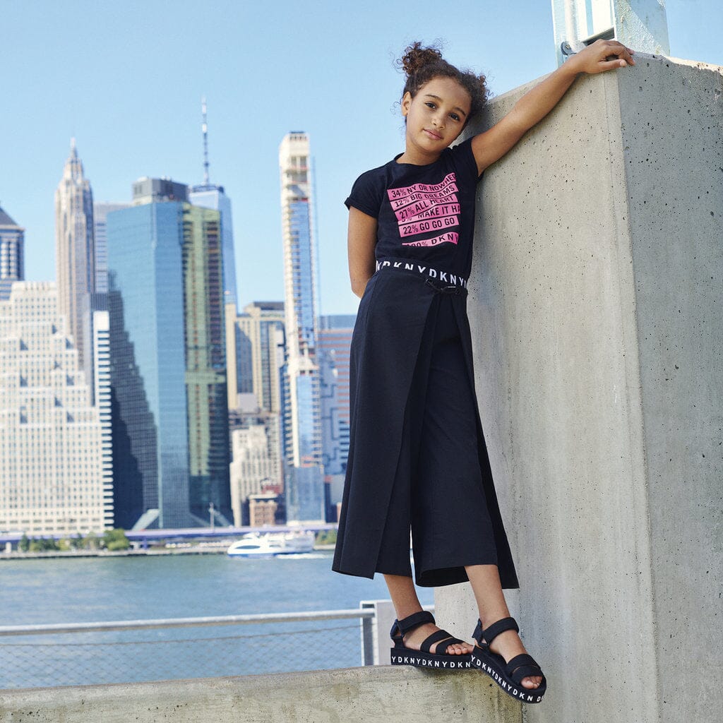 DKNY KIDS T-Shirt schwarz mit Text T-Shirt DKNY