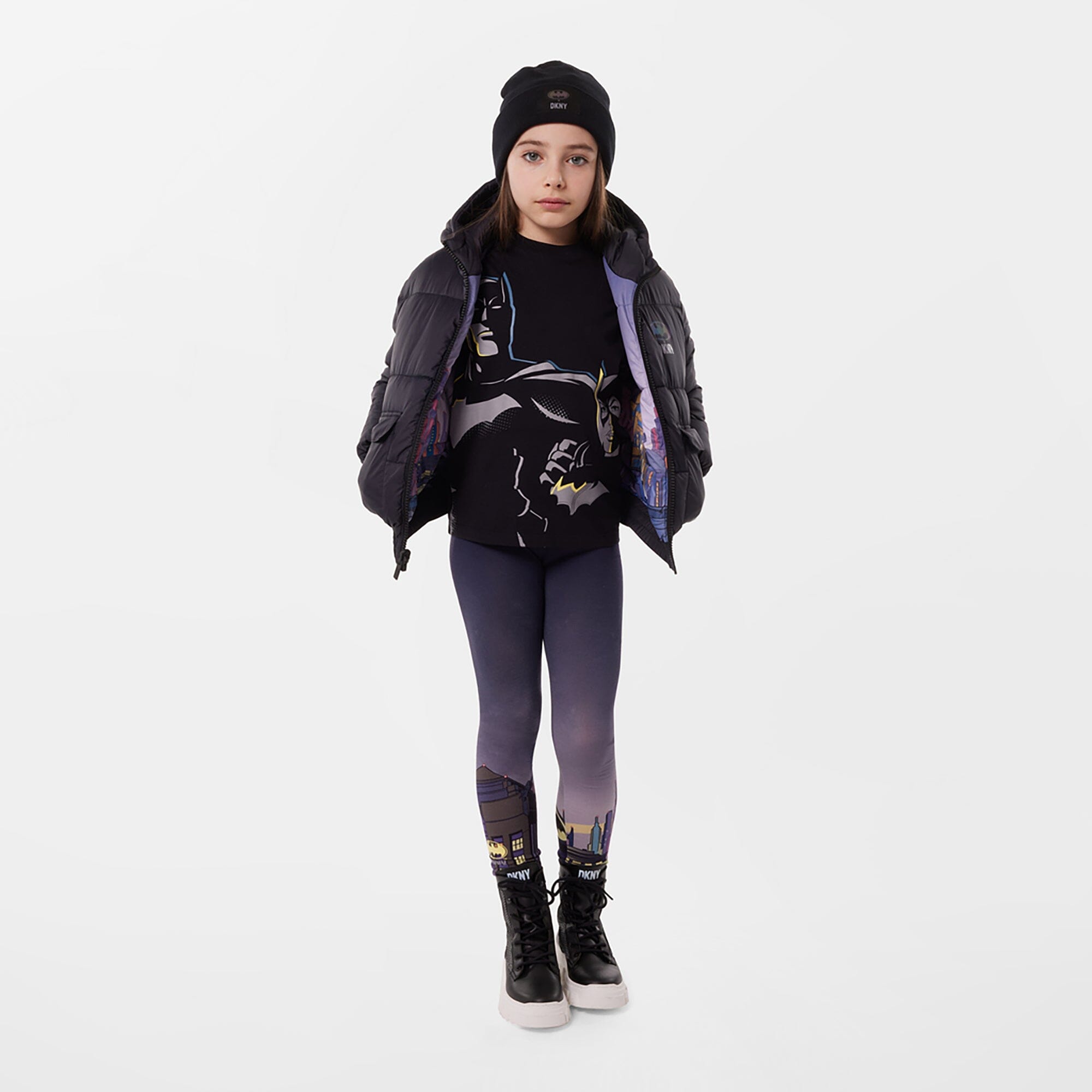 DKNY Kids T-Shirt Batman- & Batgirl-Print schwarz T-Shirt DKNY