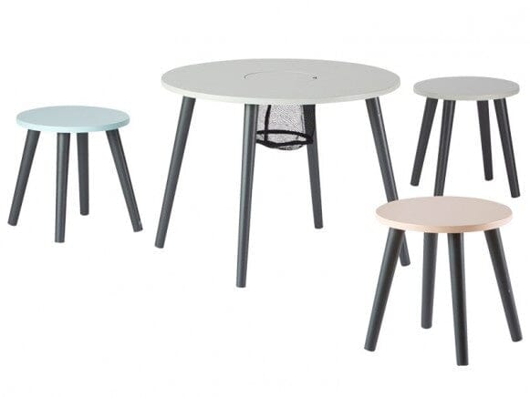 Done by Deer Hocker rosa powder anthrazit Hocker Done by Deer