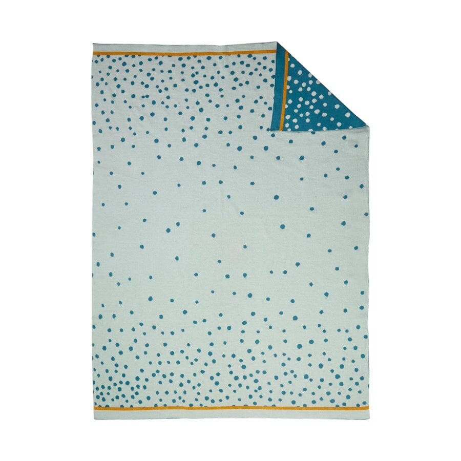 Done By Deer Decke Happy Dots blau Baumwolle Babydecke Done by Deer