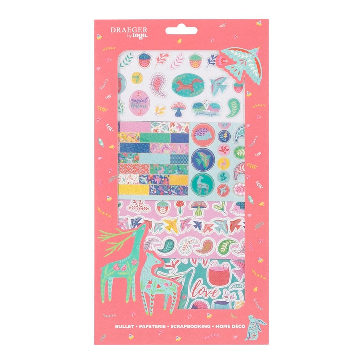 DREAGER Paris 1886 Folk-Sticker und Stanz-Set für das Bullet Journal Sticker / Aufkleber DRAEGER