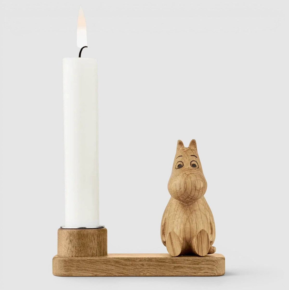 DSIGNHOUSE x Moomin – Moomintroll Kerzenhalter aus Eichenholz, 8,7 cm Dekoartikel Dsignhouse