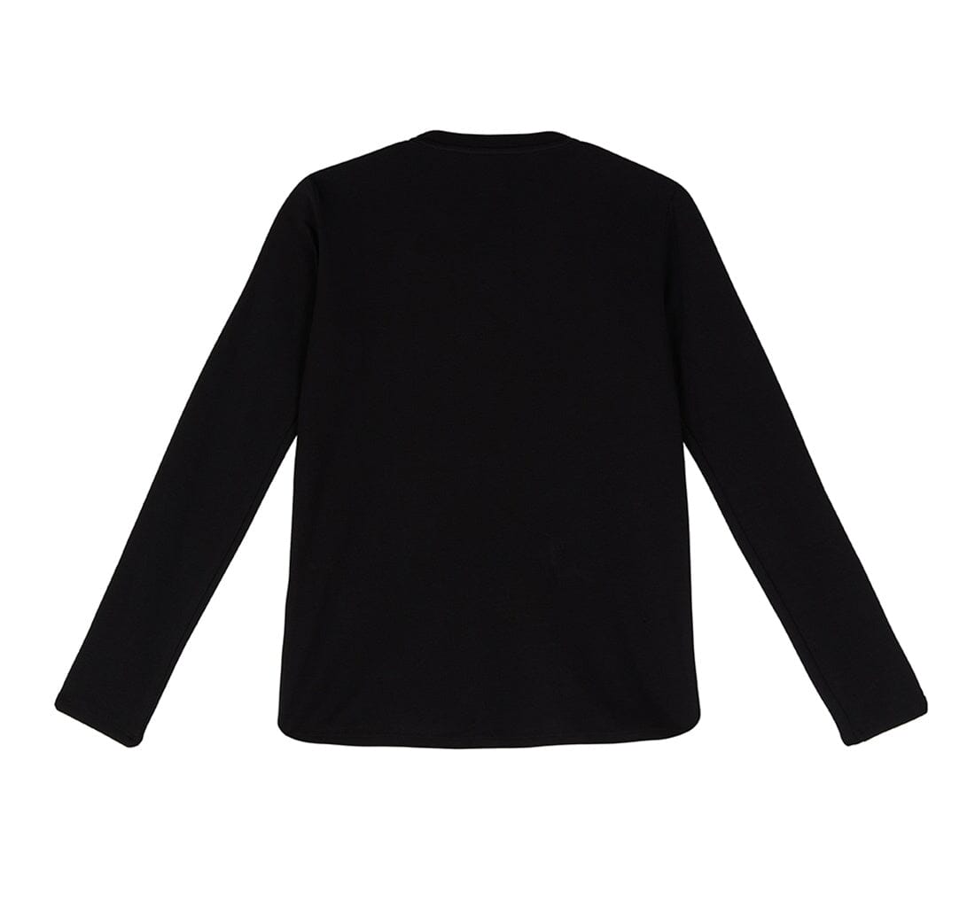 EA7 Emporio Armani Langarmshirt schwarz mit Logo in pink Langarmshirt EMPORIO ARMANI