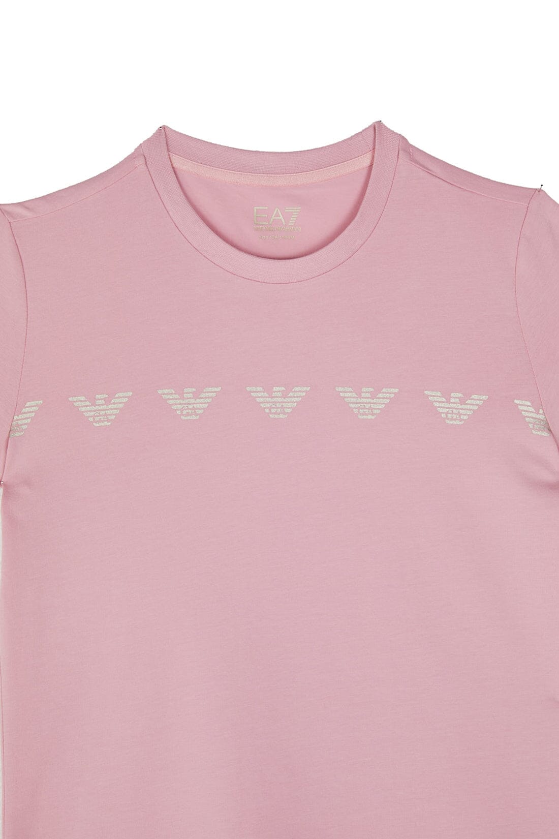 EA7 Emporio Armani T-Shirt rosa Series Adler Glitzer Logo T-Shirt EMPORIO ARMANI