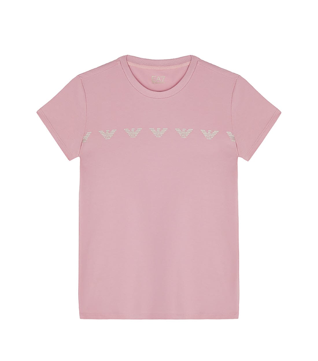 EA7 Emporio Armani T-Shirt rosa Series Adler Glitzer Logo T-Shirt EMPORIO ARMANI
