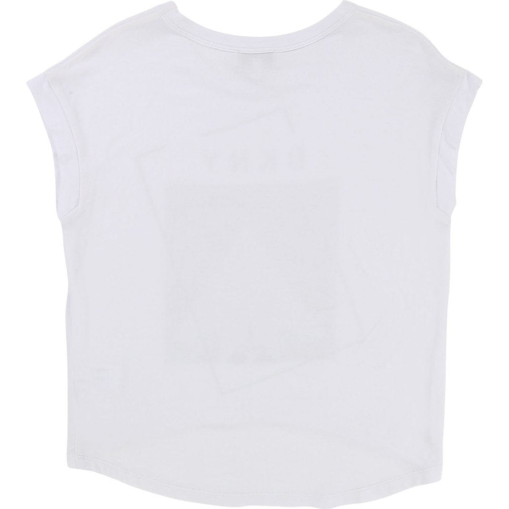 DKNY KIDS T-Shirt weiss grau mit Motiv T-Shirt DKNY