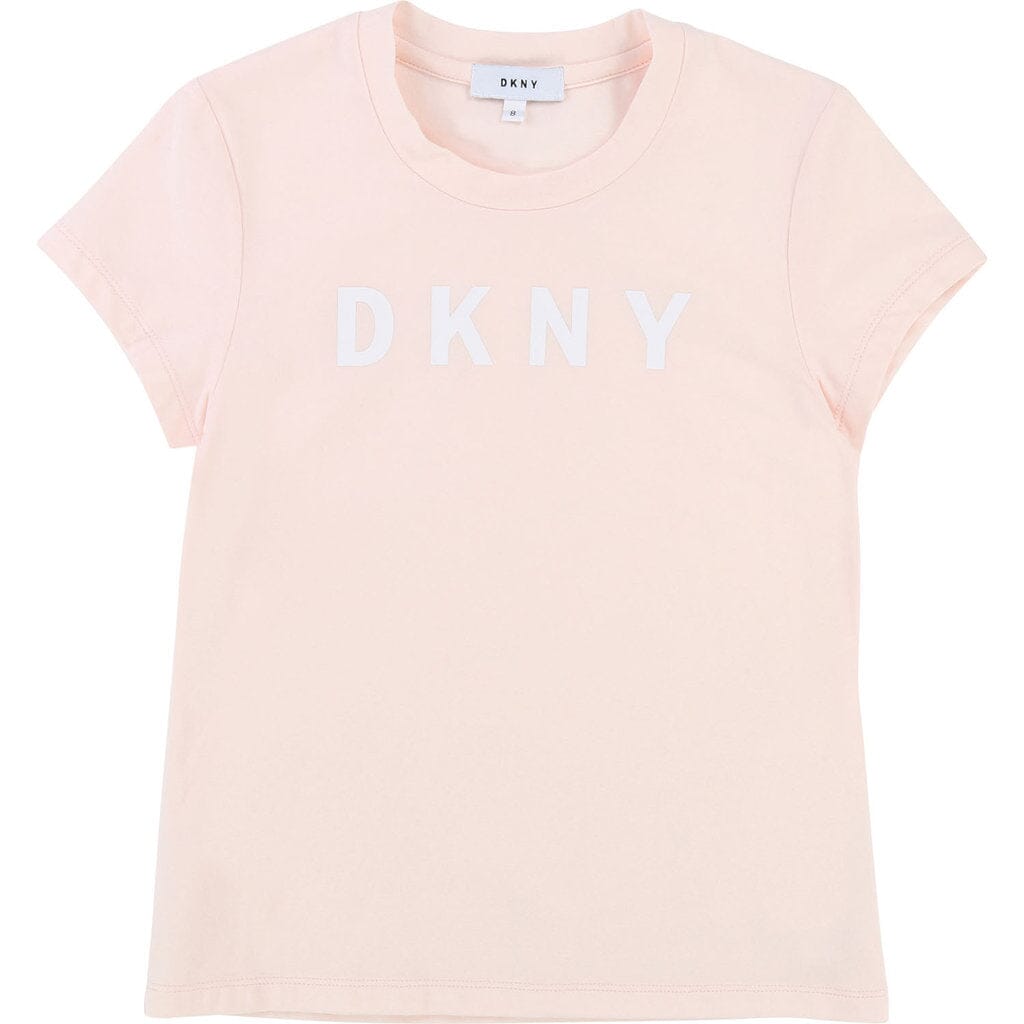 DKNY KIDS T-Shirt rosa mit Logo T-Shirt DKNY