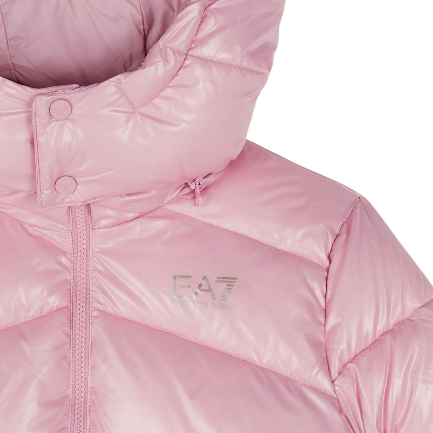 EA7 Emporio Armani Steppjacke Winterjacke mit Logo rosa Jacke EMPORIO ARMANI
