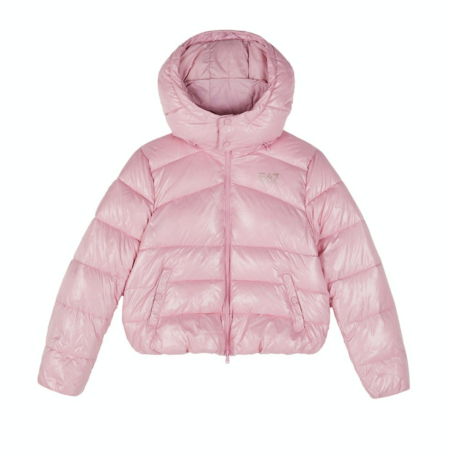 EA7 Emporio Armani Steppjacke Winterjacke mit Logo rosa Jacke EMPORIO ARMANI