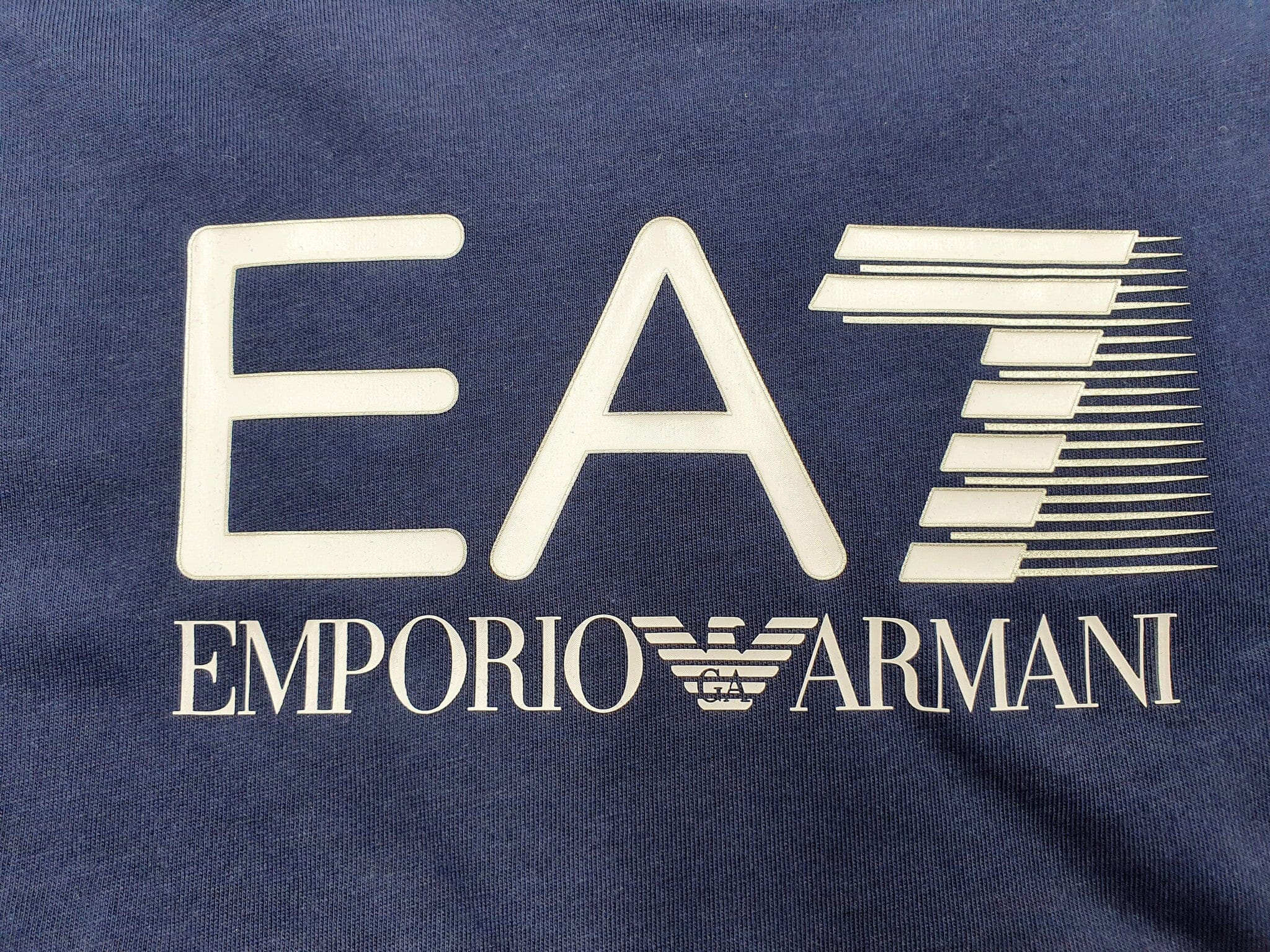 EA7 Emporio Armani T-Shirt blau mit Logo T-Shirt EMPORIO ARMANI