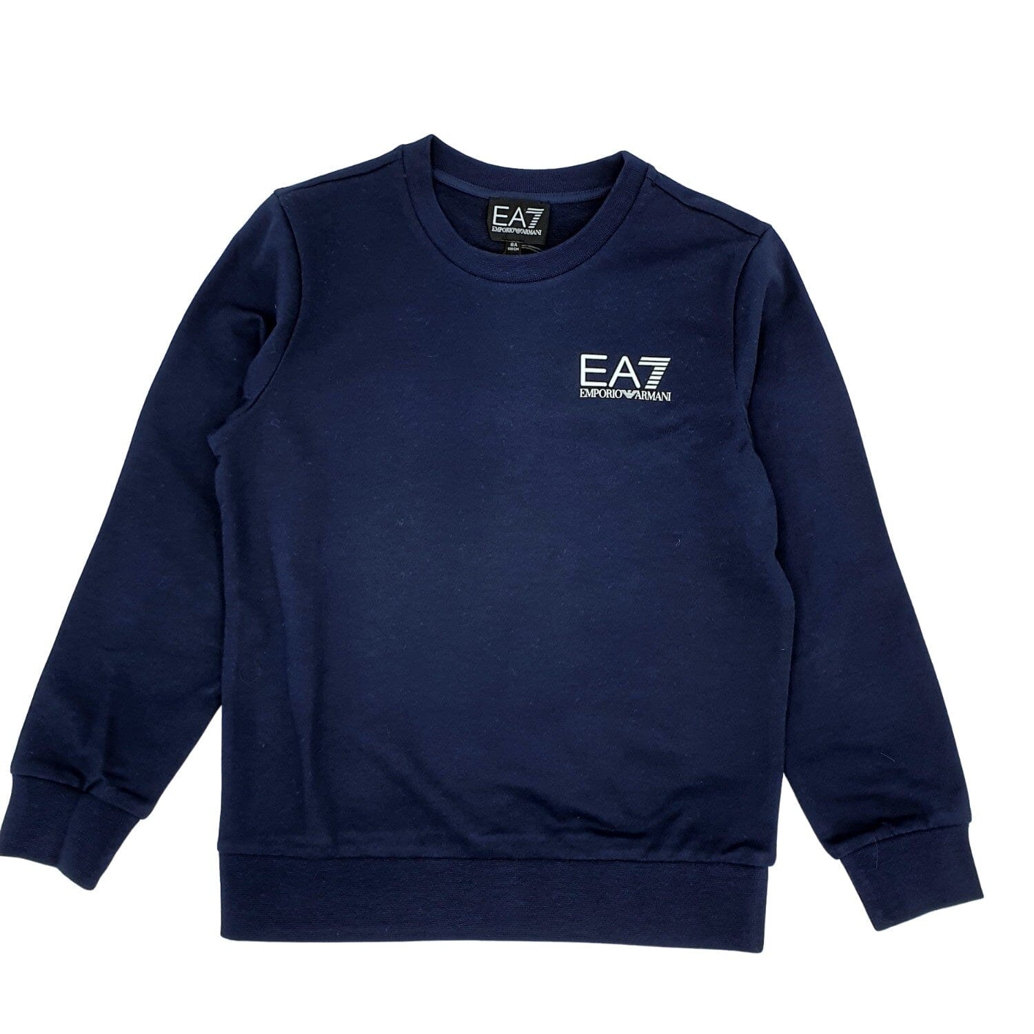EA7 Emporio Armani Sweatshirt marine mit Logo in weiß Sweatshirt EMPORIO ARMANI