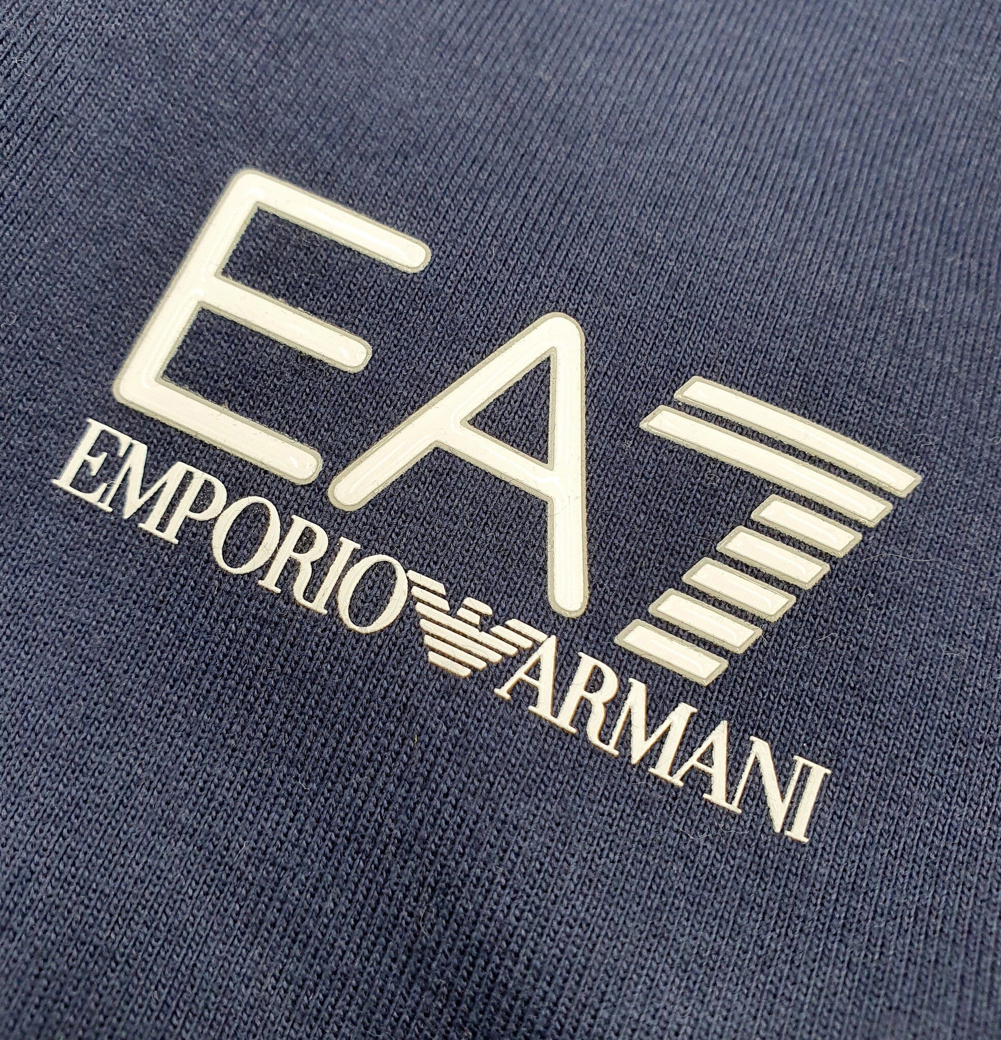EA7 Emporio Armani Sweatshirt marine mit Logo in weiß Sweatshirt EMPORIO ARMANI