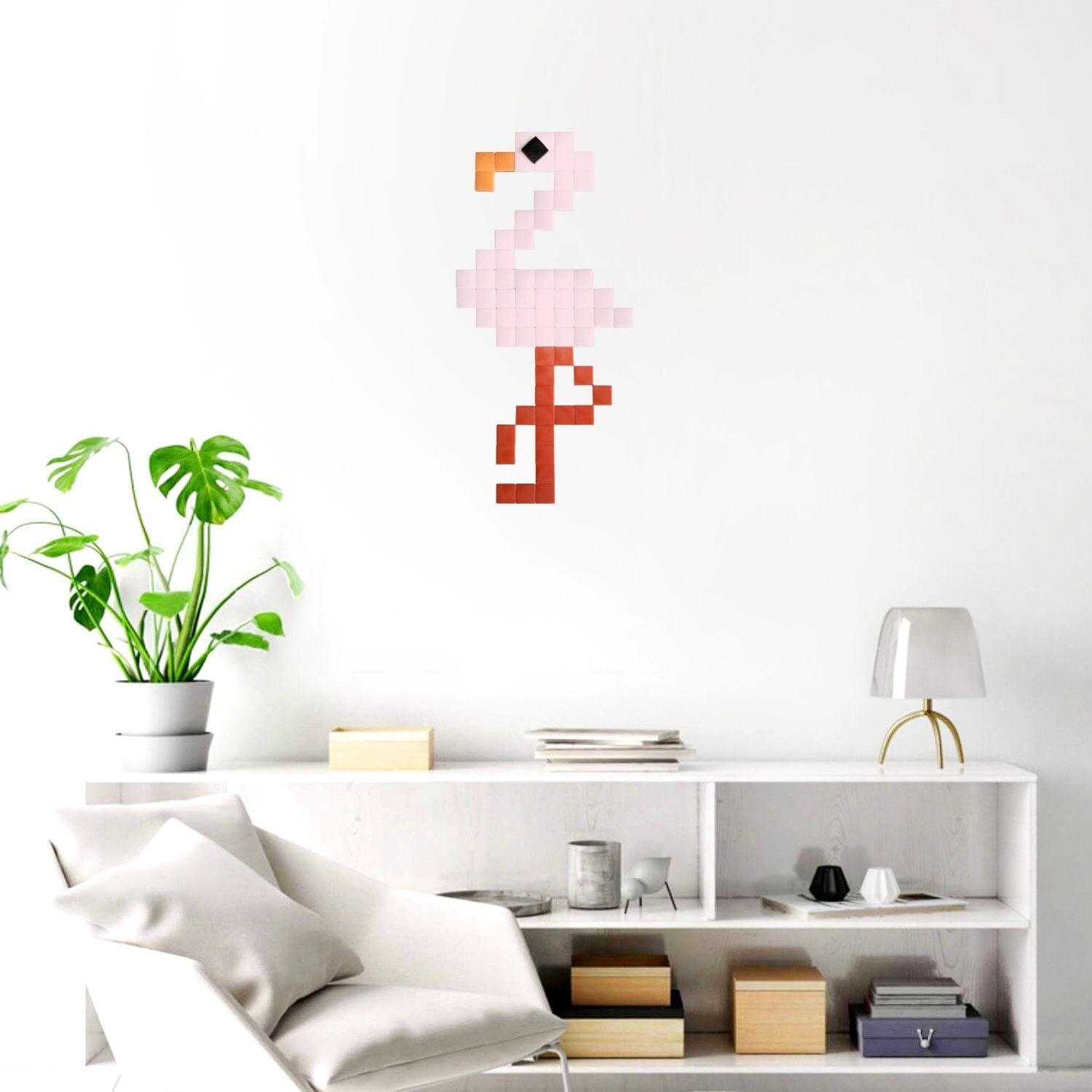 Fenel & Arno rosa Flamingo Glaspixelmosaik Glaspixelmosaik Fenel & Arno