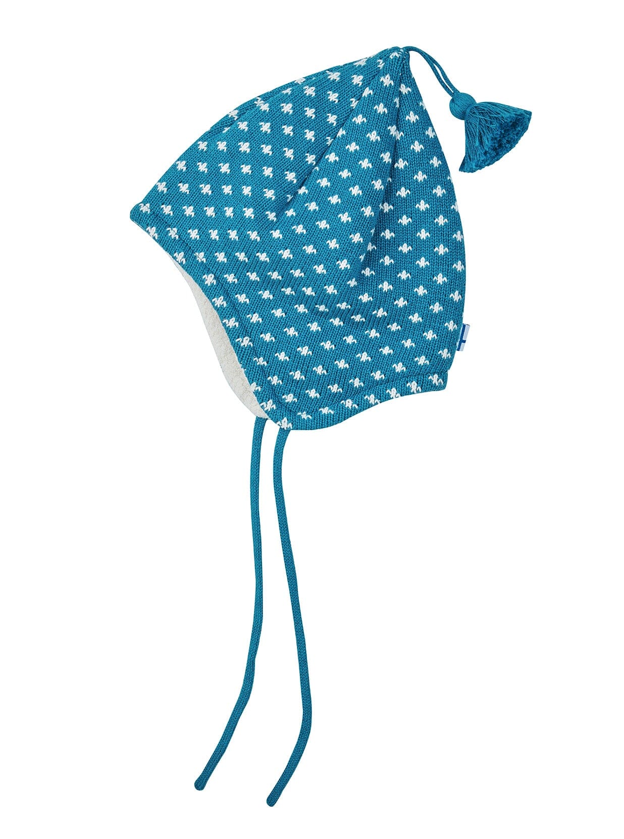 Finkid Zipfel Strickmütze TIPSA seaport blau weiß aus Baumwollstrick Mützen Finkid