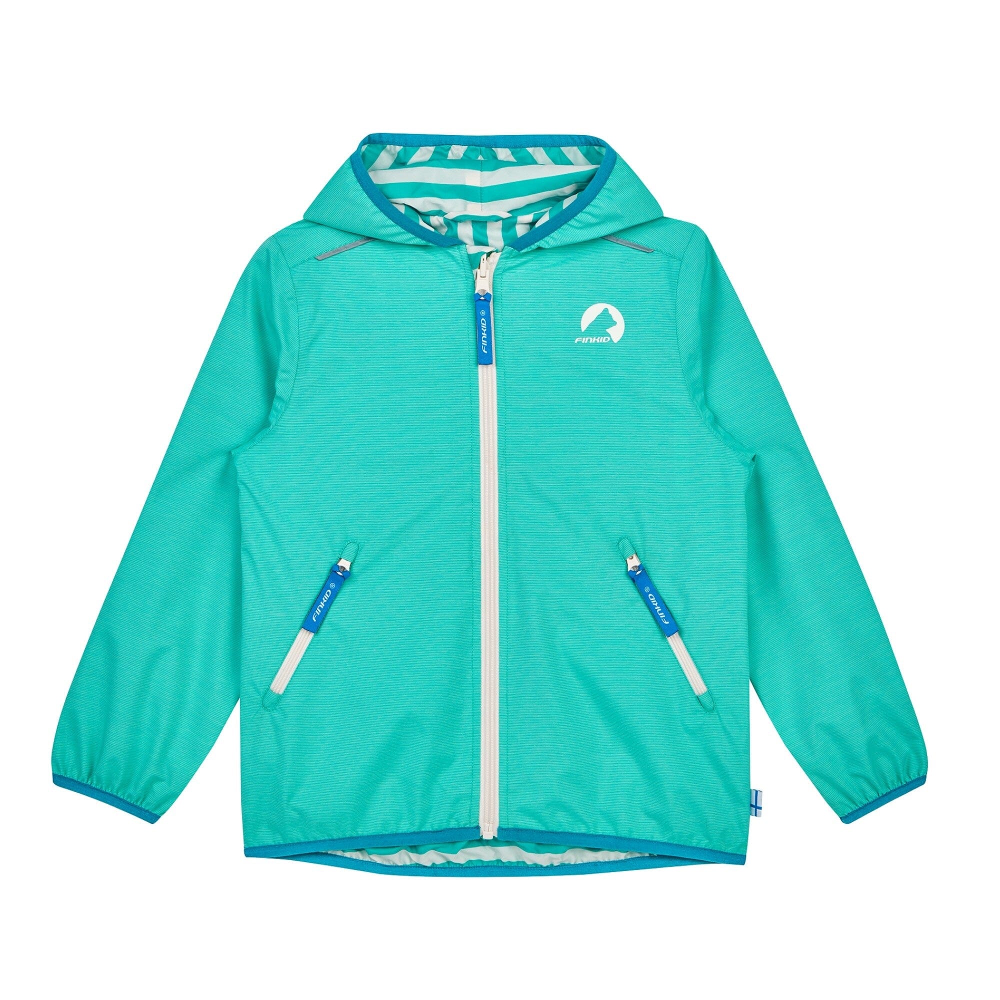 Finkid wendbare Outdoorregenjacke VALAS in grün/blau Jacke Finkid
