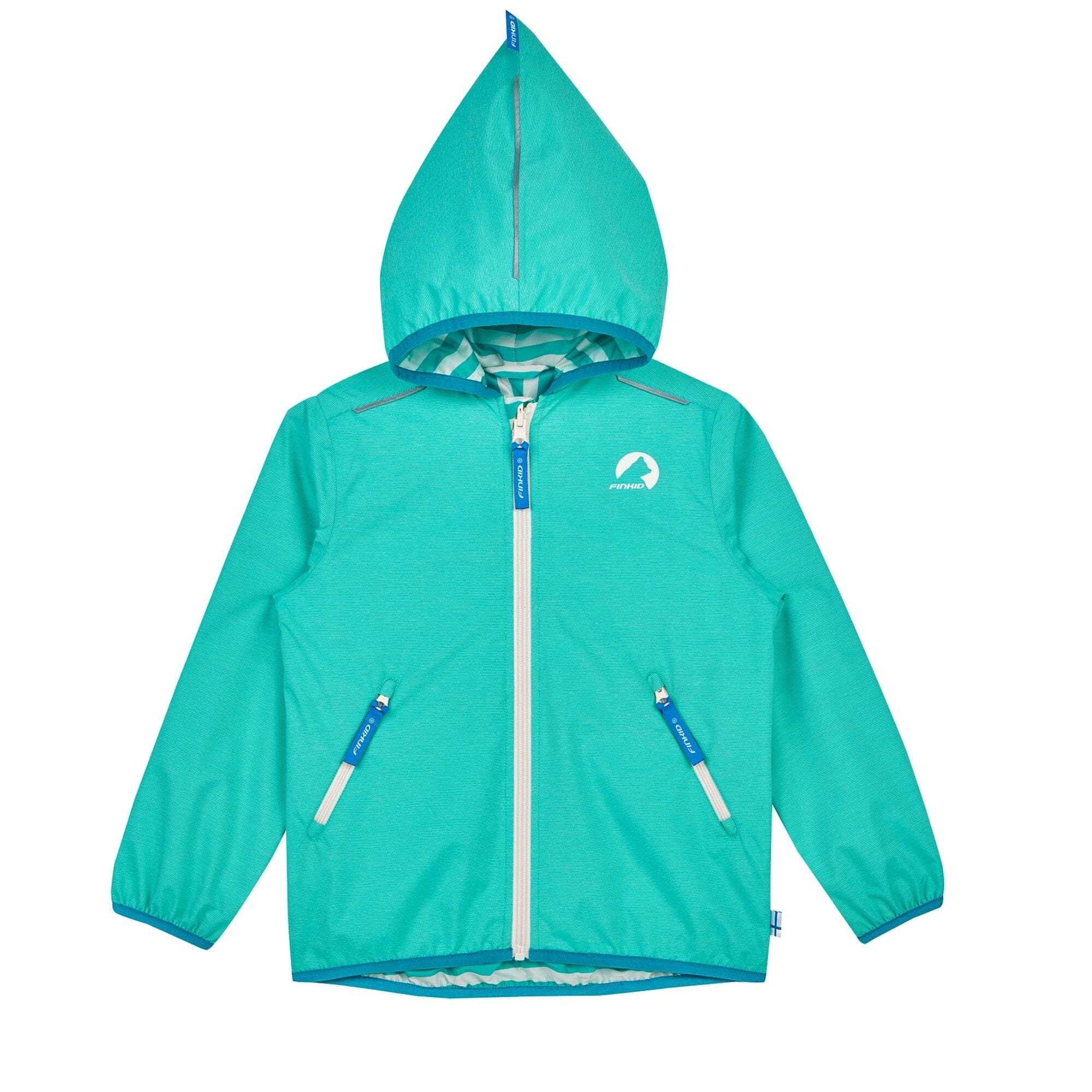 Finkid wendbare Outdoorregenjacke VALAS in grün/blau Jacke Finkid