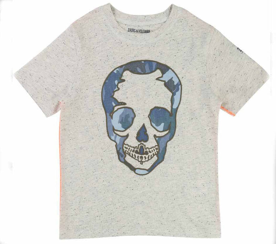Zadig & Voltaire T-Shirt Scull Totenkopf greymelange T-Shirt Zadig & Voltaire