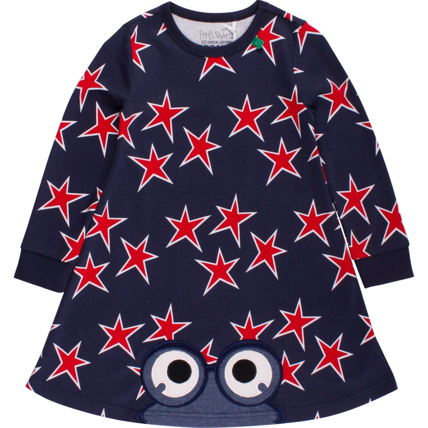 Fred's World Langarm-Kleidchen Sterne und Frosch Langarmshirt Fred's World by Green Cotton