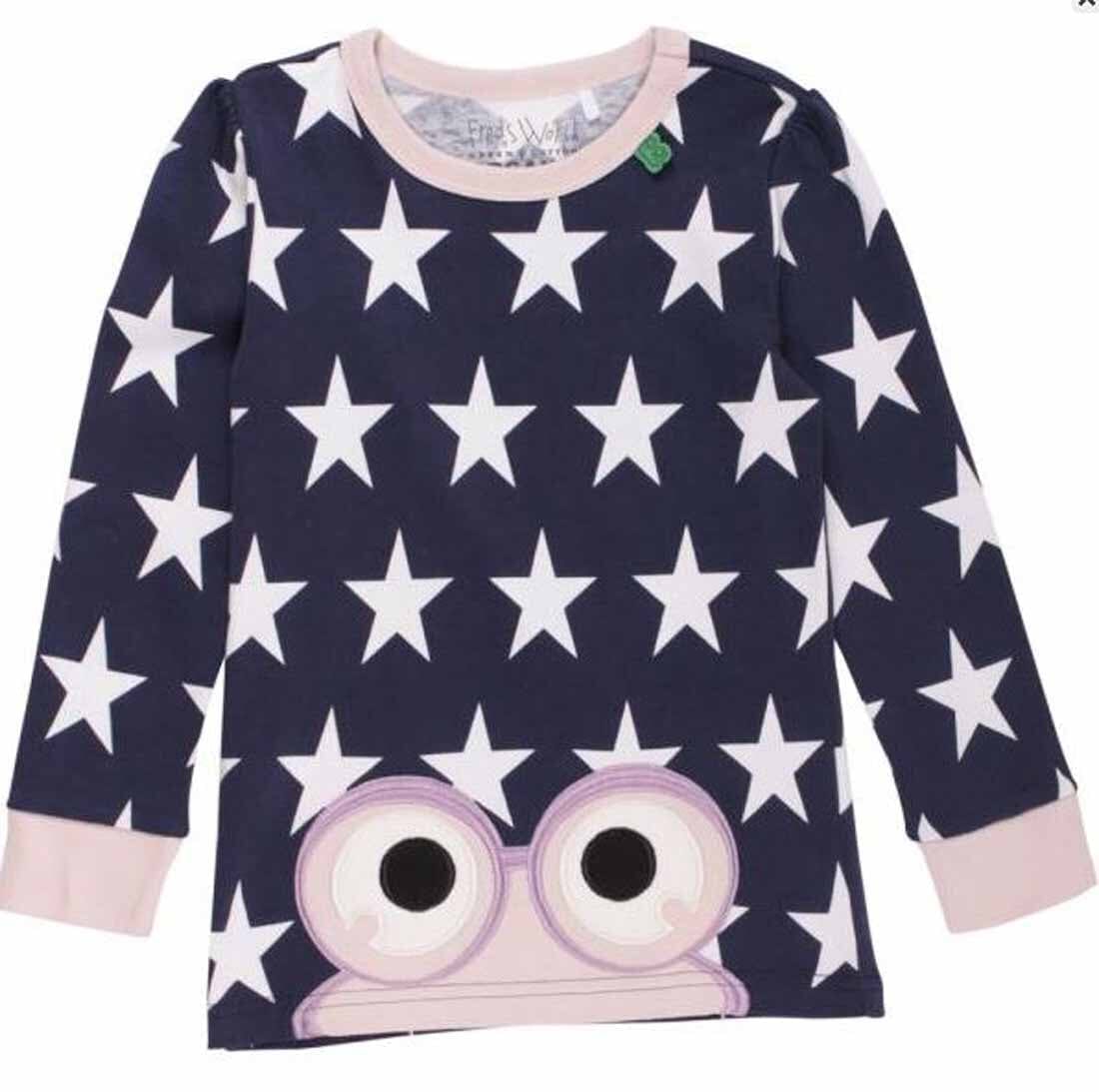 Fred's World Langarm Shirt Sterne und Frosch Langarmshirt Fred's World by Green Cotton