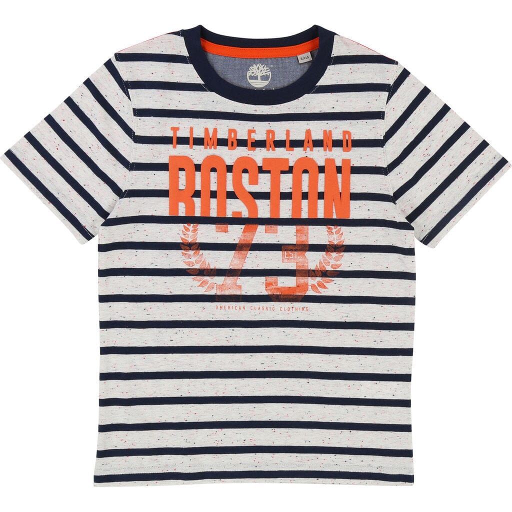 ´Timberland T-Shirt gestreift Boston blau orange T-Shirt Timberland
