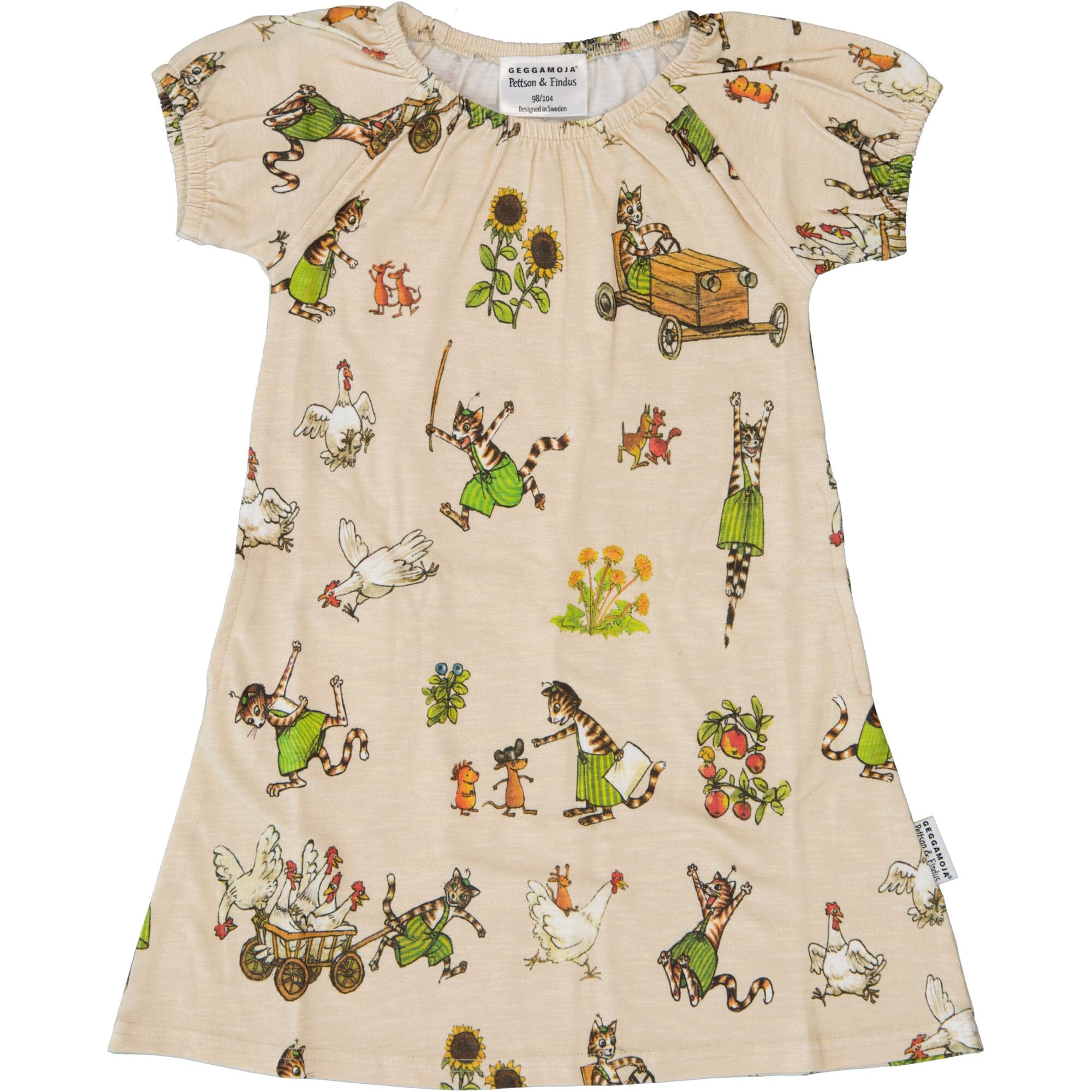 Geggamoja Petterson und Findus Kleid aus Bio-Baumwolle Kleid Geggamoja