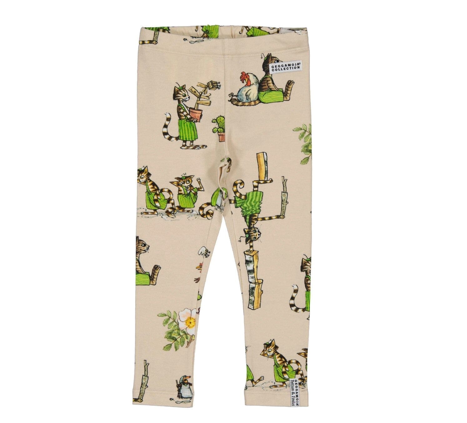 GEGGAMOJA – Leggings „Pettson & Findus“ Beige Leggings Geggamoja 98-104