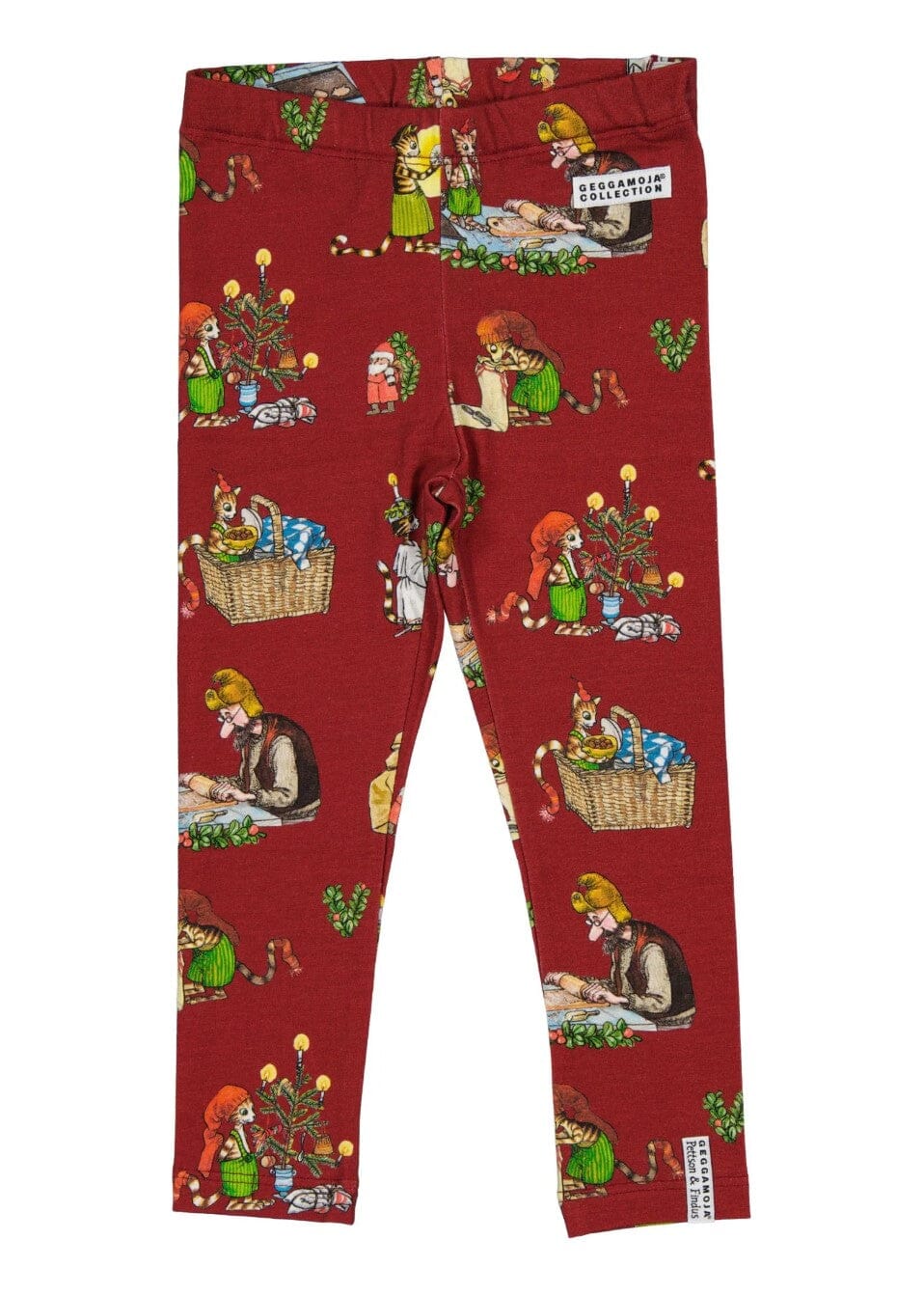 GEGGAMOJA – Leggings „Pettson & Findus“ Rot Leggings Geggamoja 98-104