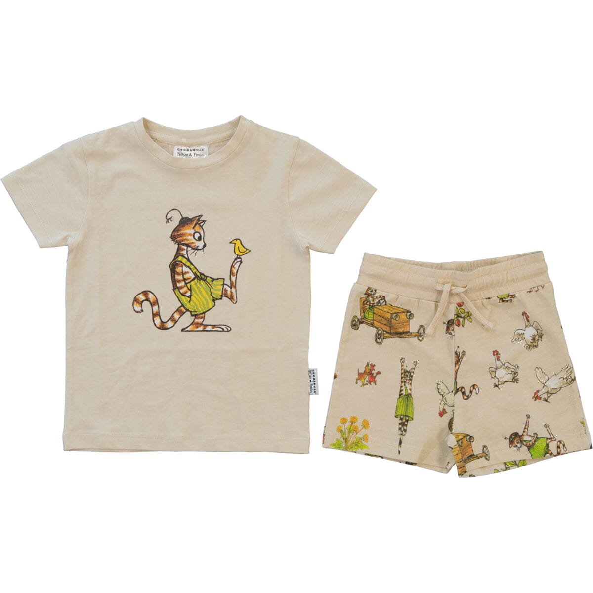Geggamoja Petterson und Findus Sommeranzug aus Bio-Baumwolle Zweiteiler Geggamoja