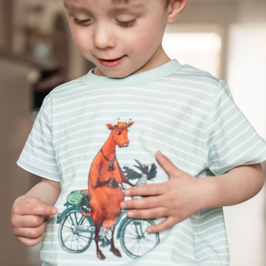 Geggamoja Sommerset Mama Muh und die Krähe – Mint, Bio-Baumwolle, 2-teilig Zweiteiler Geggamoja