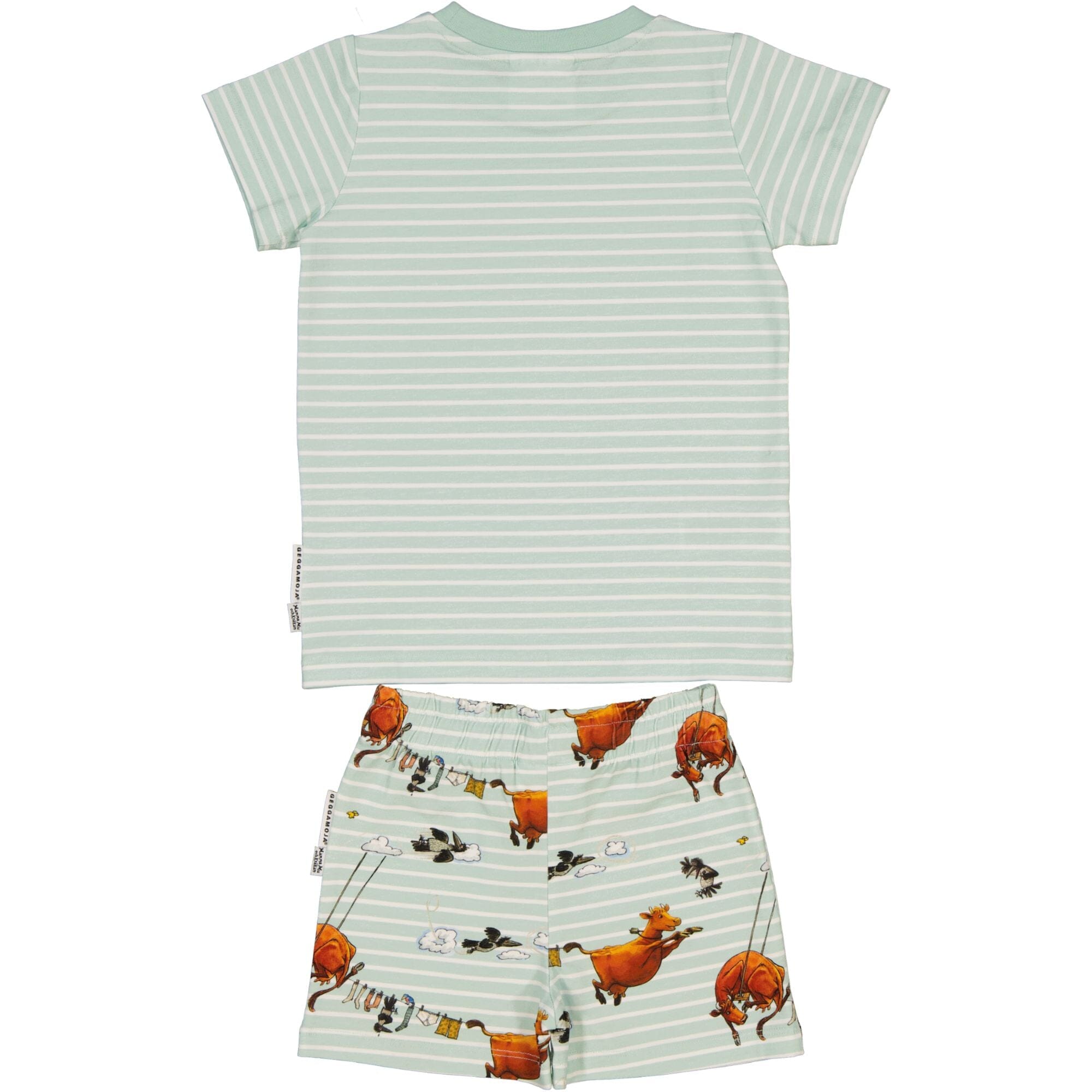 Geggamoja Sommerset Mama Muh und die Krähe – Mint, Bio-Baumwolle, 2-teilig Zweiteiler Geggamoja