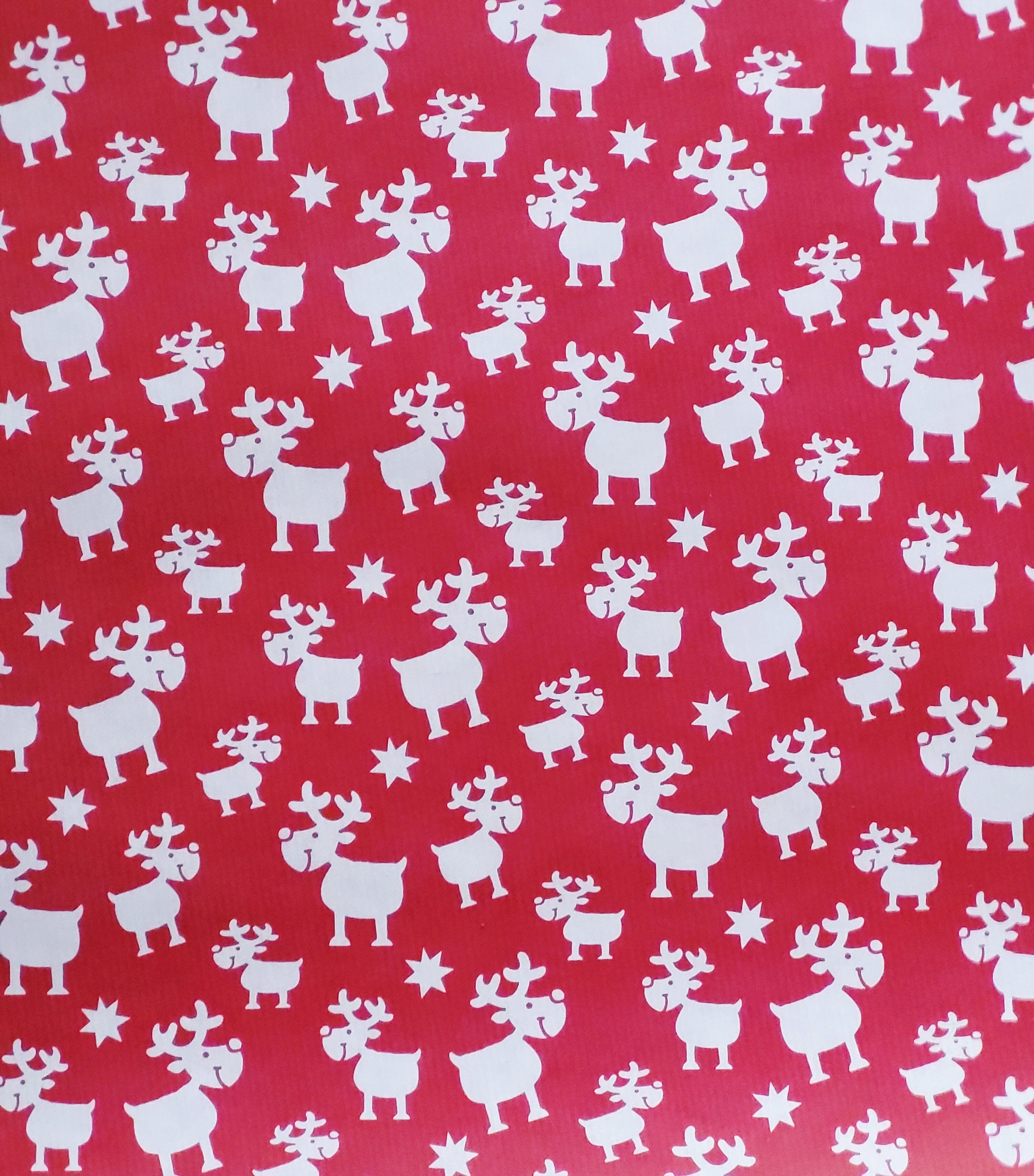 Geschenkverpackung mit Band - Weihnachten Elche rot weiß Geschenkverpackungen Coolkids-Store