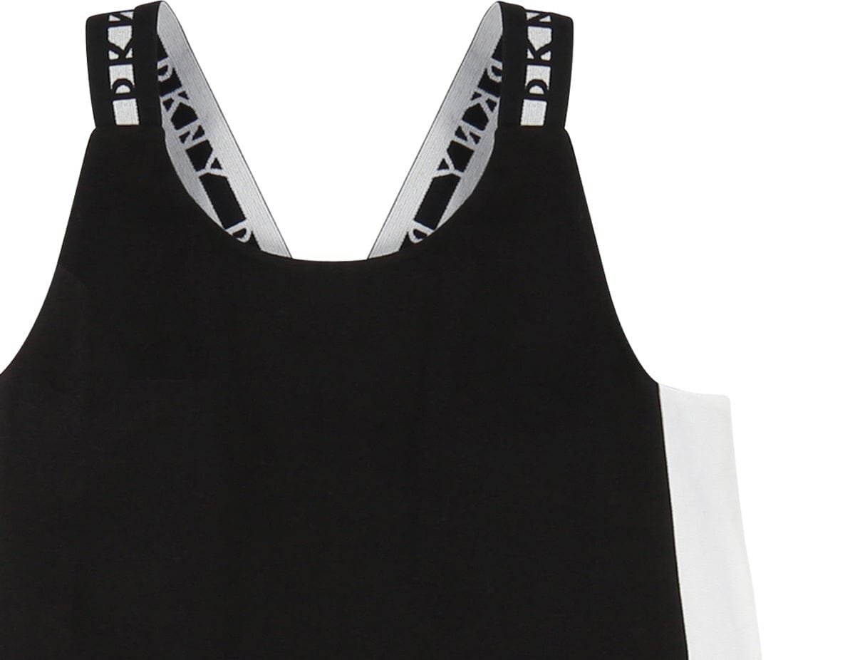 DKNY KIDS Kleid schwarz weiß sportlich Kleid DKNY