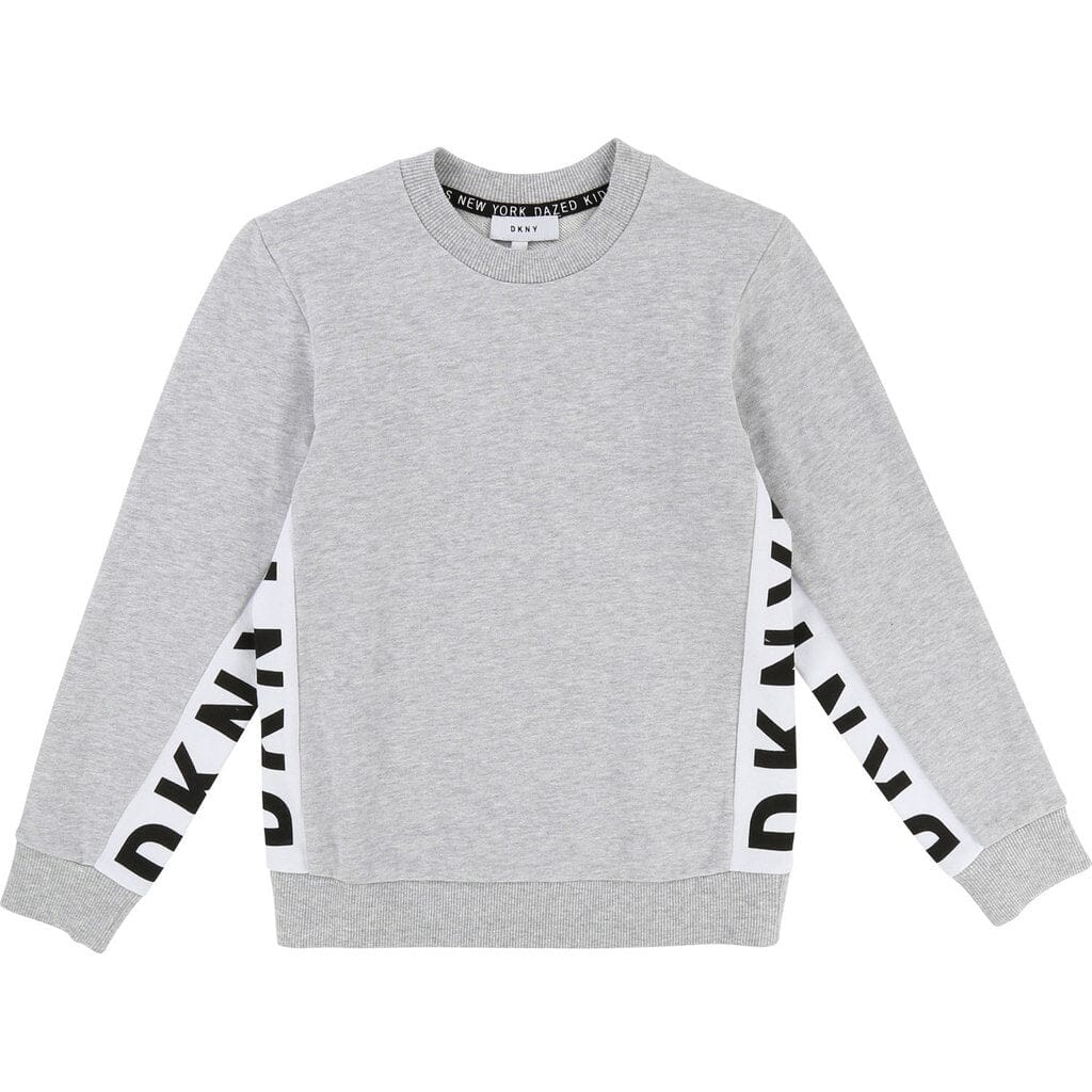 DKNY KIDS Sweatshirt grau mit Logo Sweatshirt DKNY