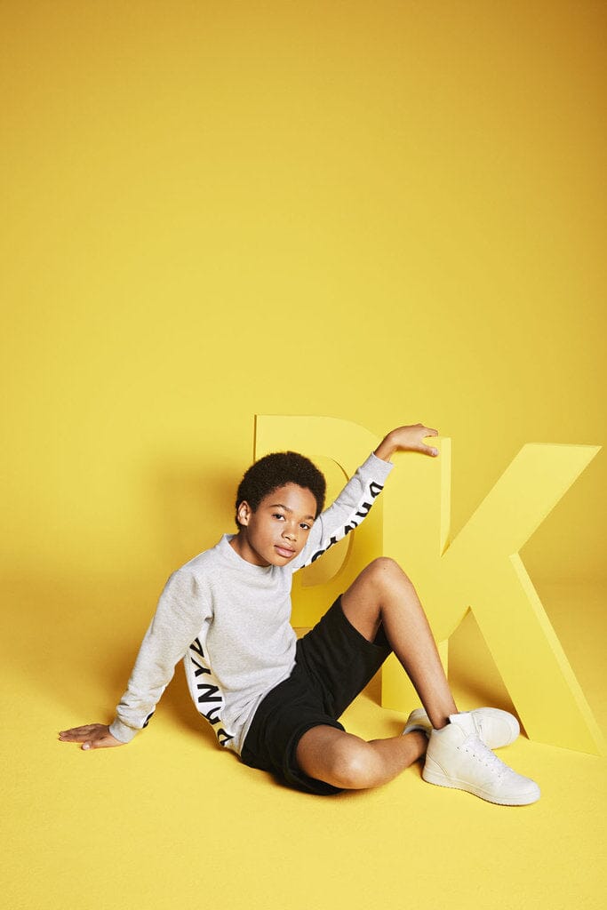 DKNY KIDS Sweatshirt grau mit Logo Sweatshirt DKNY