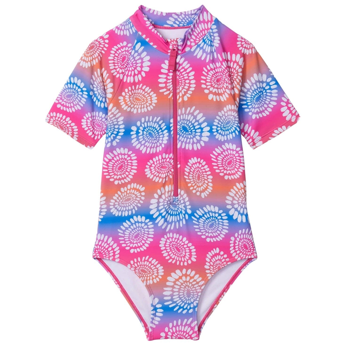 Hatley farbenfroher Mandala Badeanzug mit Stehkragen und Ärmeln Badeanzüge Hatley