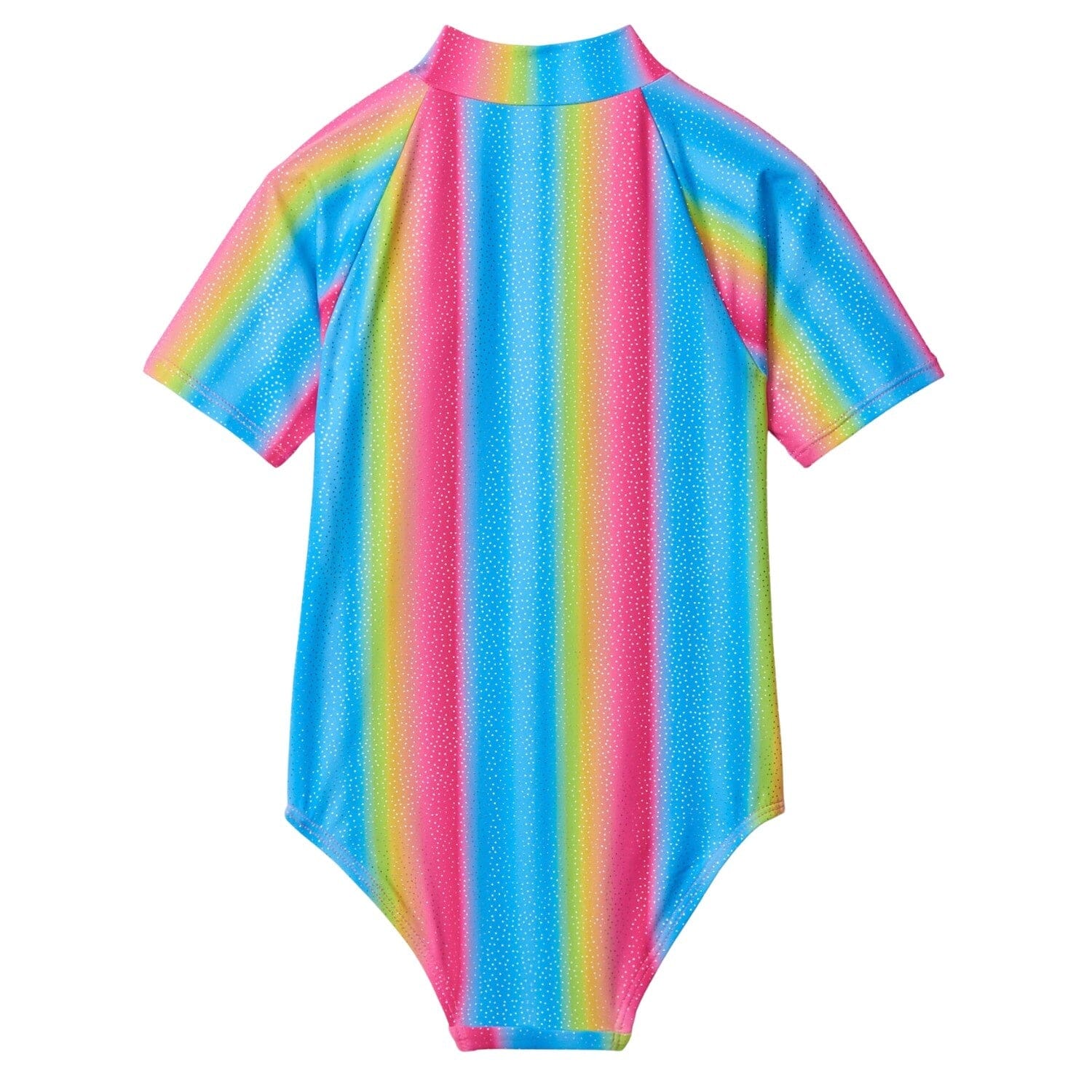 Hatley farbenfroher Jelly Bean Rainbow Badeanzug mit Stehkragen und Ärmeln Badeanzüge Hatley