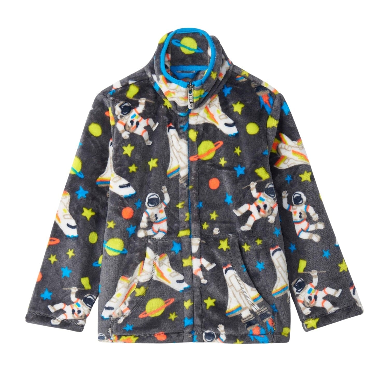 Hatley Astronauten-Fleecejacke grau Jacke Hatley