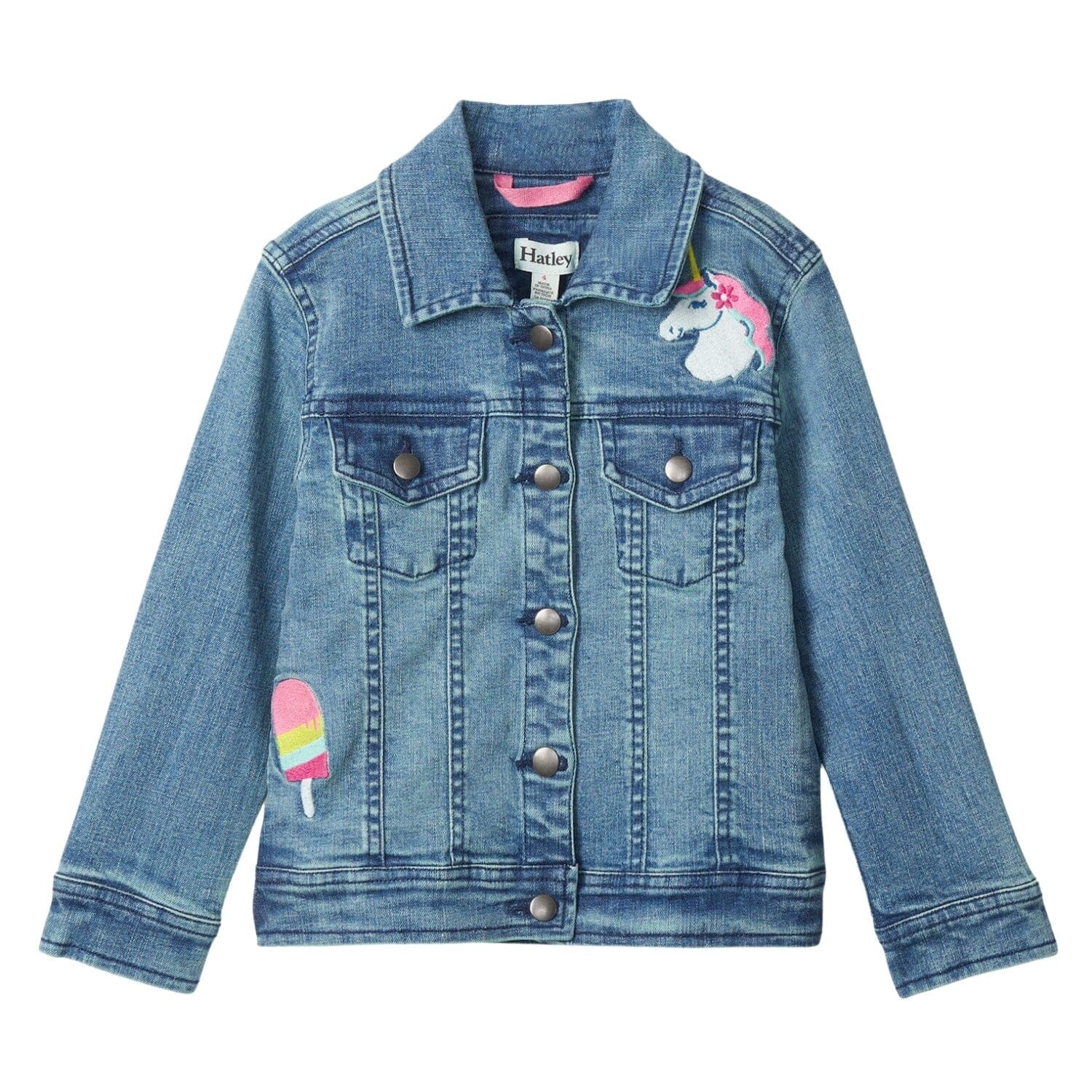 Hatley Jeans Jacke mit bunten Prints langarm Jacke Hatley