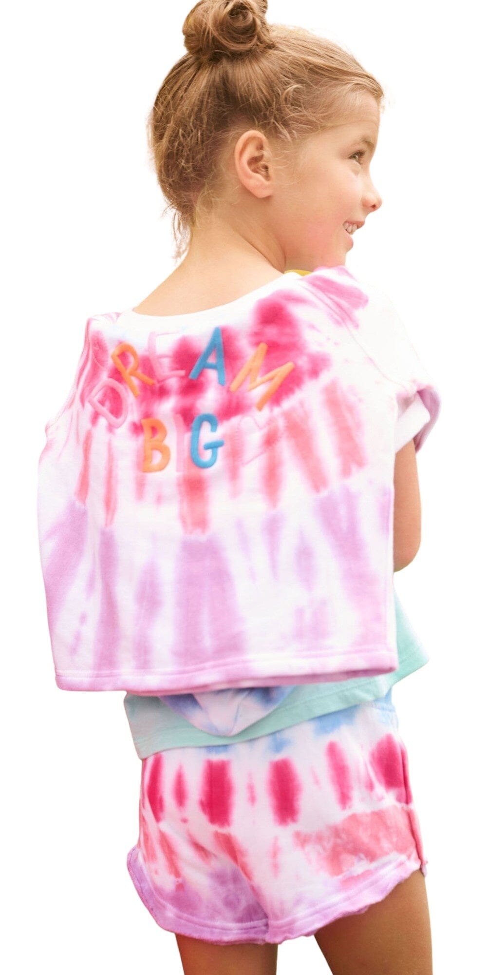 Hatley Regenbogen Kapuzenpullover mit Kängurutasche in blau-rosa Hoodie Hatley