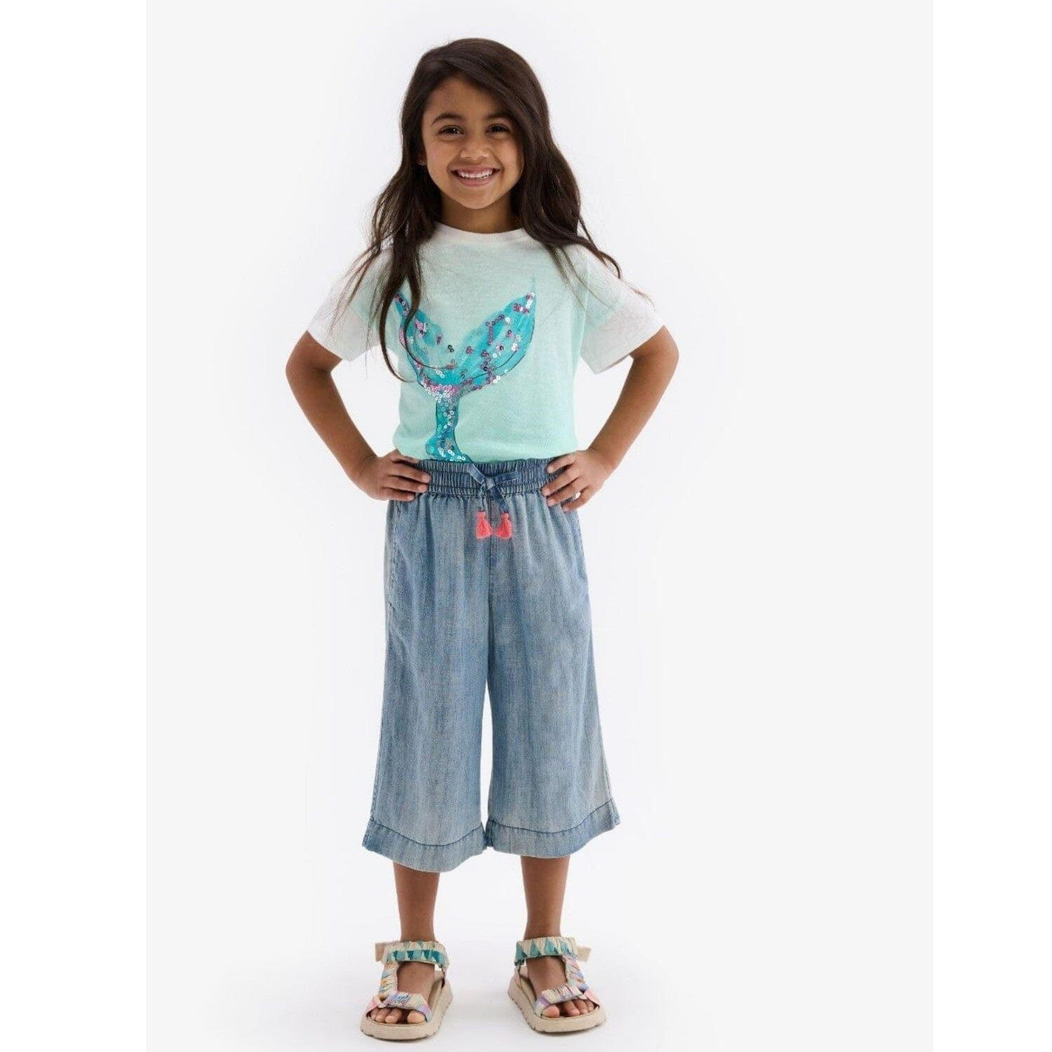 Hatley T-Shirt Meerjungfrauenschwanz mit Paillettenbesatz T-Shirt Hatley